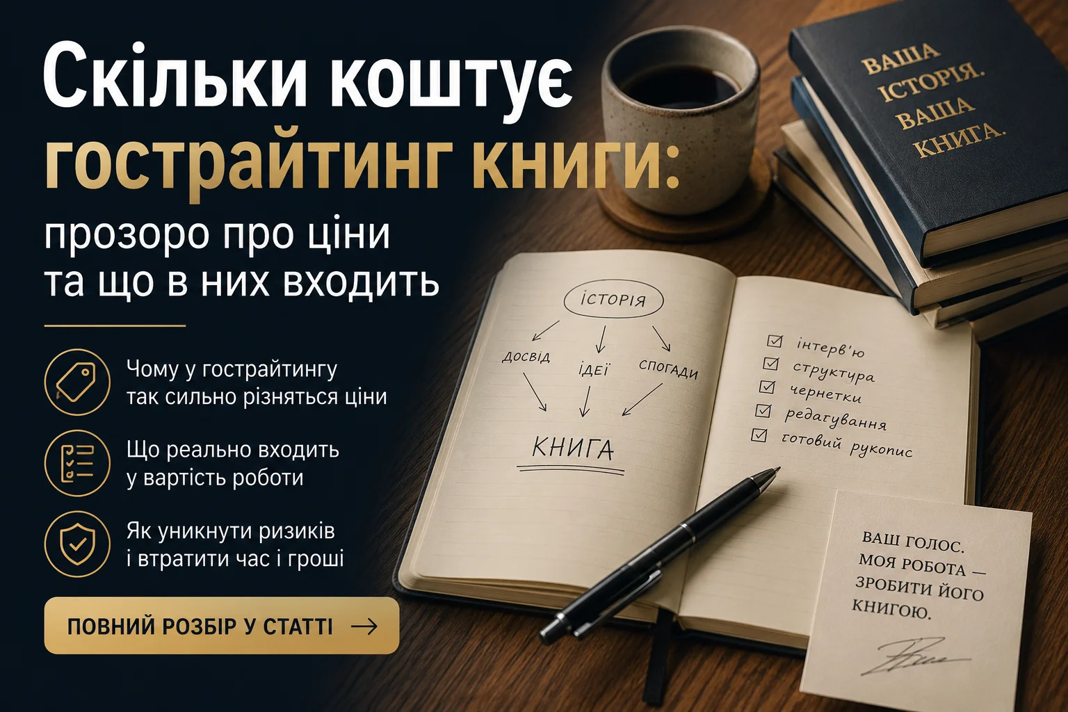 Вартість гострайтингу книги